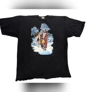 Vintage XL Native American Indian with Horse T-shirt 👕